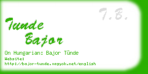tunde bajor business card